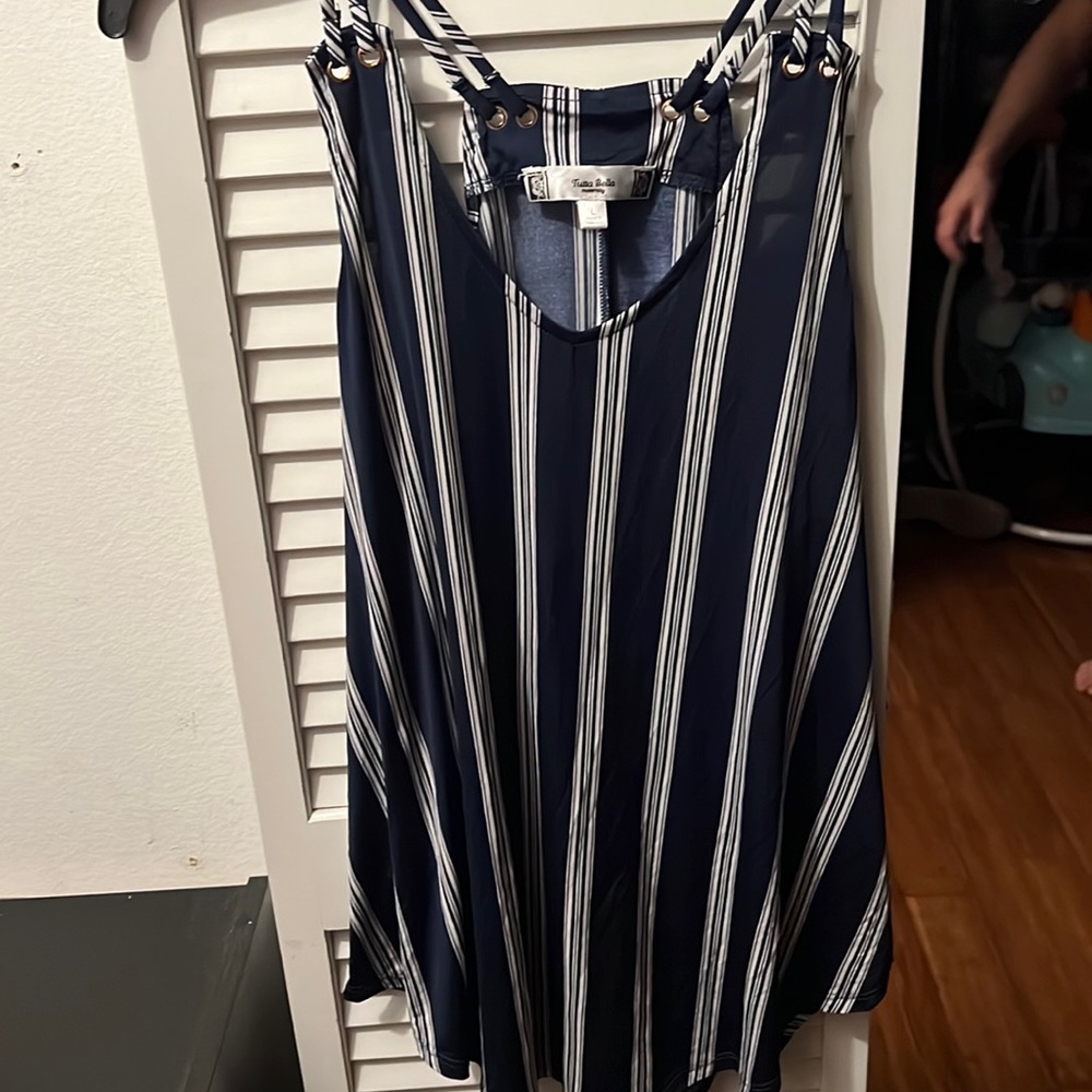 Striped maternity tank top size large